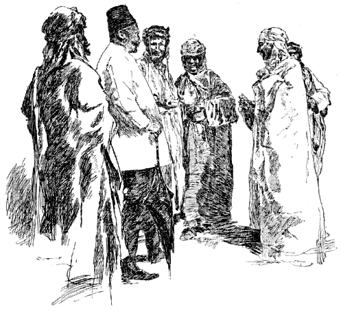 ARABS CONVERSING WITH A TURK. ARABS CONVERSING WITH A TURK.