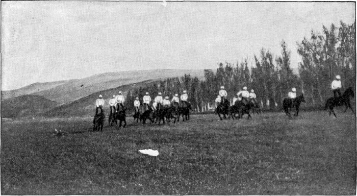 FANTASTIC RIDING AT THE SUMMER ENCAMPMENT OF THE COSSACKS. FANTASTIC RIDING AT THE SUMMER ENCAMPMENT OF THE COSSACKS.