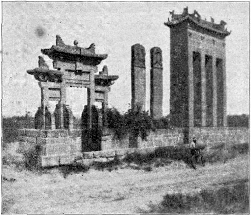 MONUMENTS NEAR ONE-SHE-CHIEN. MONUMENTS NEAR ONE-SHE-CHIEN.