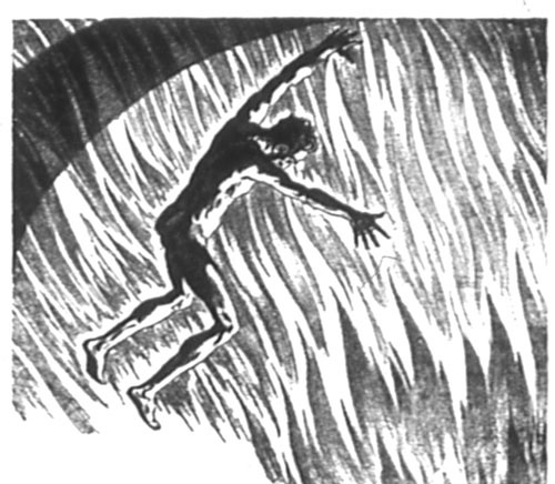For long seconds he was plunging down through space.