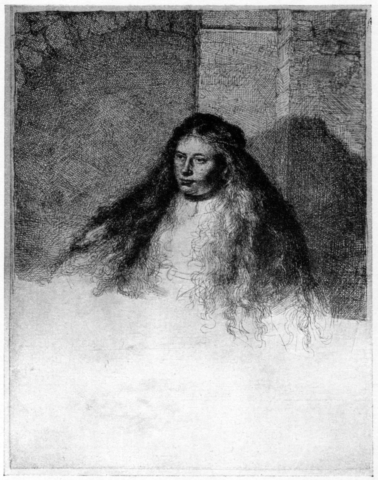 127, I. THE GREAT JEWISH BRIDE. 1635. B. 340. Unfinished state 127, I. THE GREAT JEWISH BRIDE. 1635. B. 340. Unfinished state