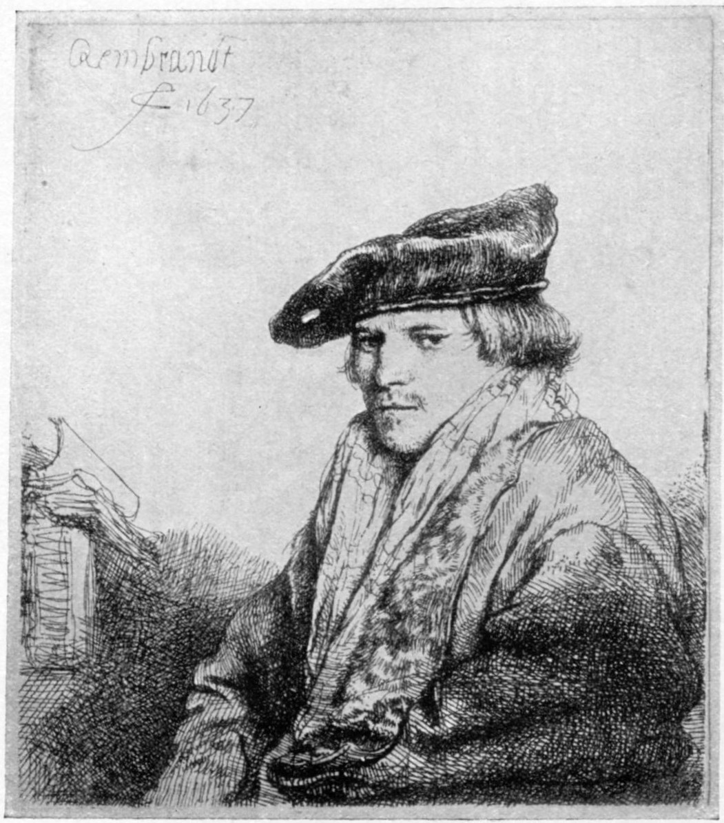 151, II. YOUNG MAN IN A VELVET CAP, WITH BOOKS BESIDE HIM. 1637. B. 268 151, II. YOUNG MAN IN A VELVET CAP, WITH BOOKS BESIDE HIM. 1637. B. 268