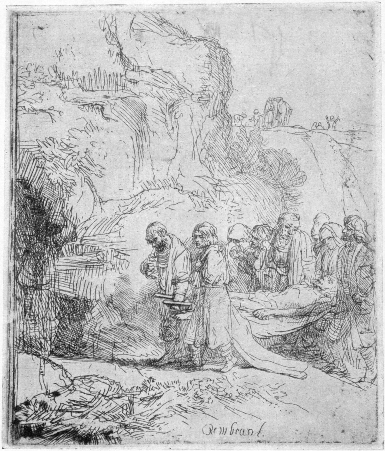 215. CHRIST CARRIED TO THE TOMB. (1645.) B. 84 215. CHRIST CARRIED TO THE TOMB. (1645.) B. 84