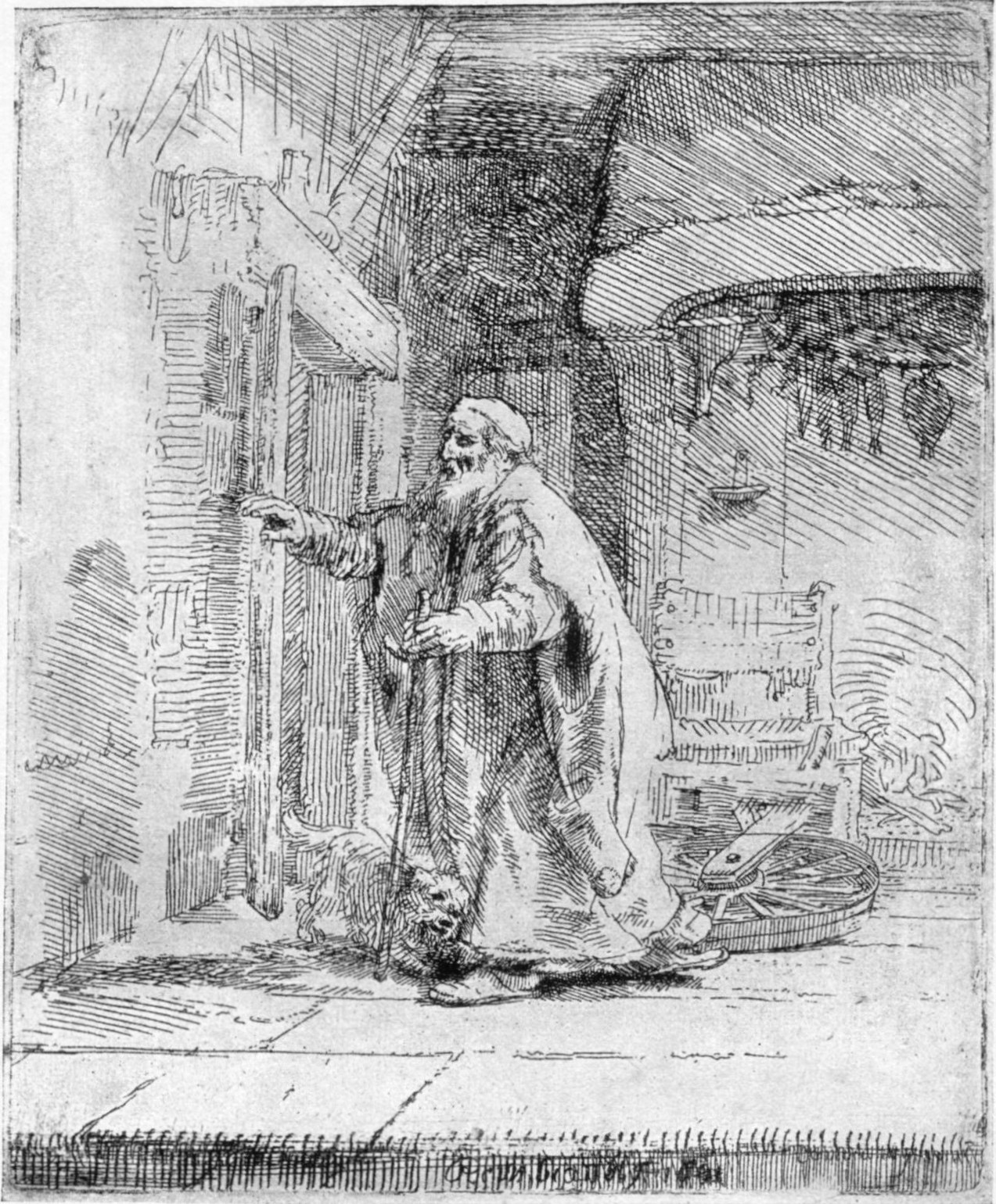 252. THE BLINDNESS OF TOBIT: THE LARGER PLATE. 1651. B. 42 252. THE BLINDNESS OF TOBIT: THE LARGER PLATE. 1651. B. 42