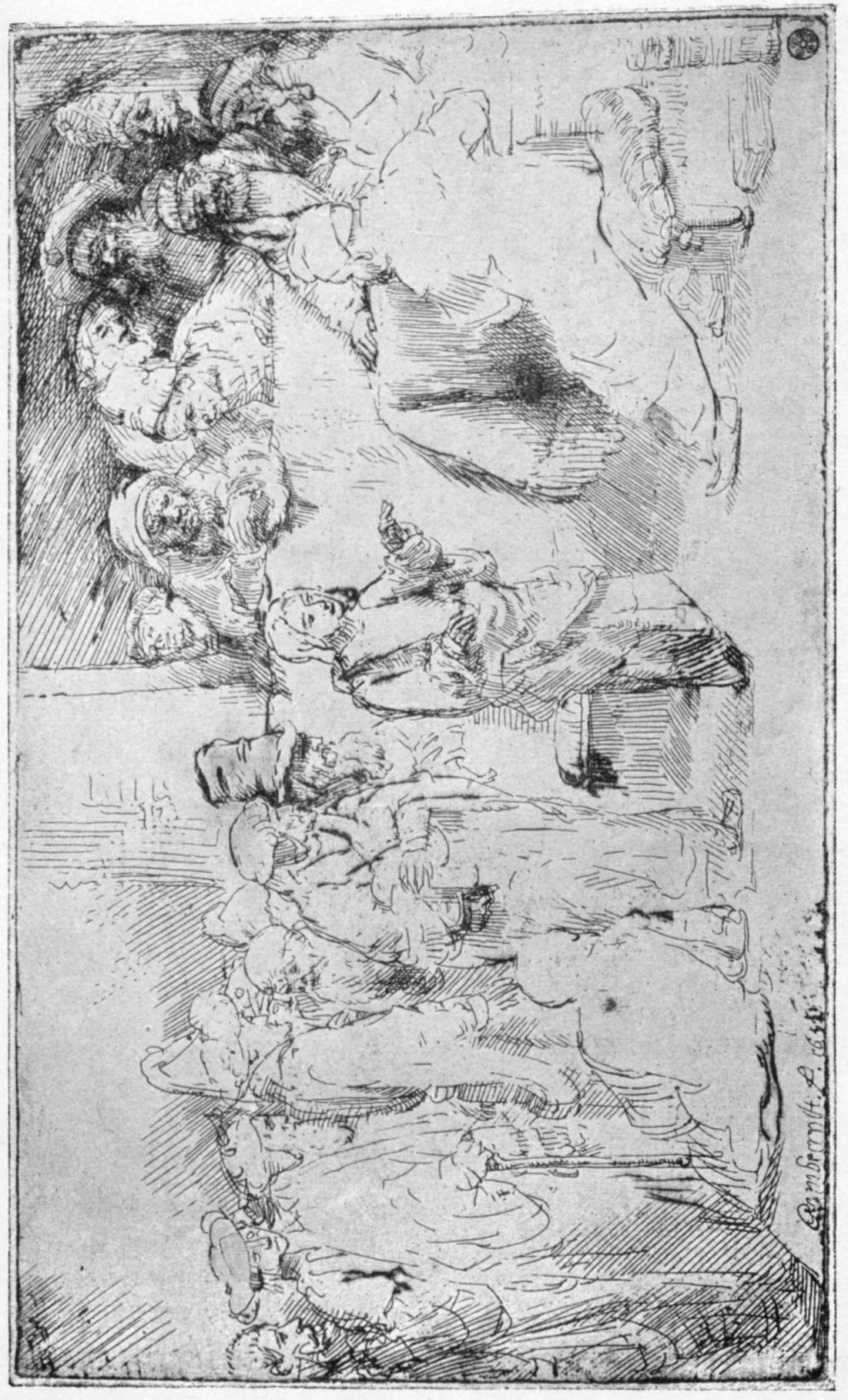 257, I. CHRIST DISPUTING WITH THE DOCTORS; A SKETCH. 1652. B. 65 257, I. CHRIST DISPUTING WITH THE DOCTORS; A SKETCH. 1652. B. 65