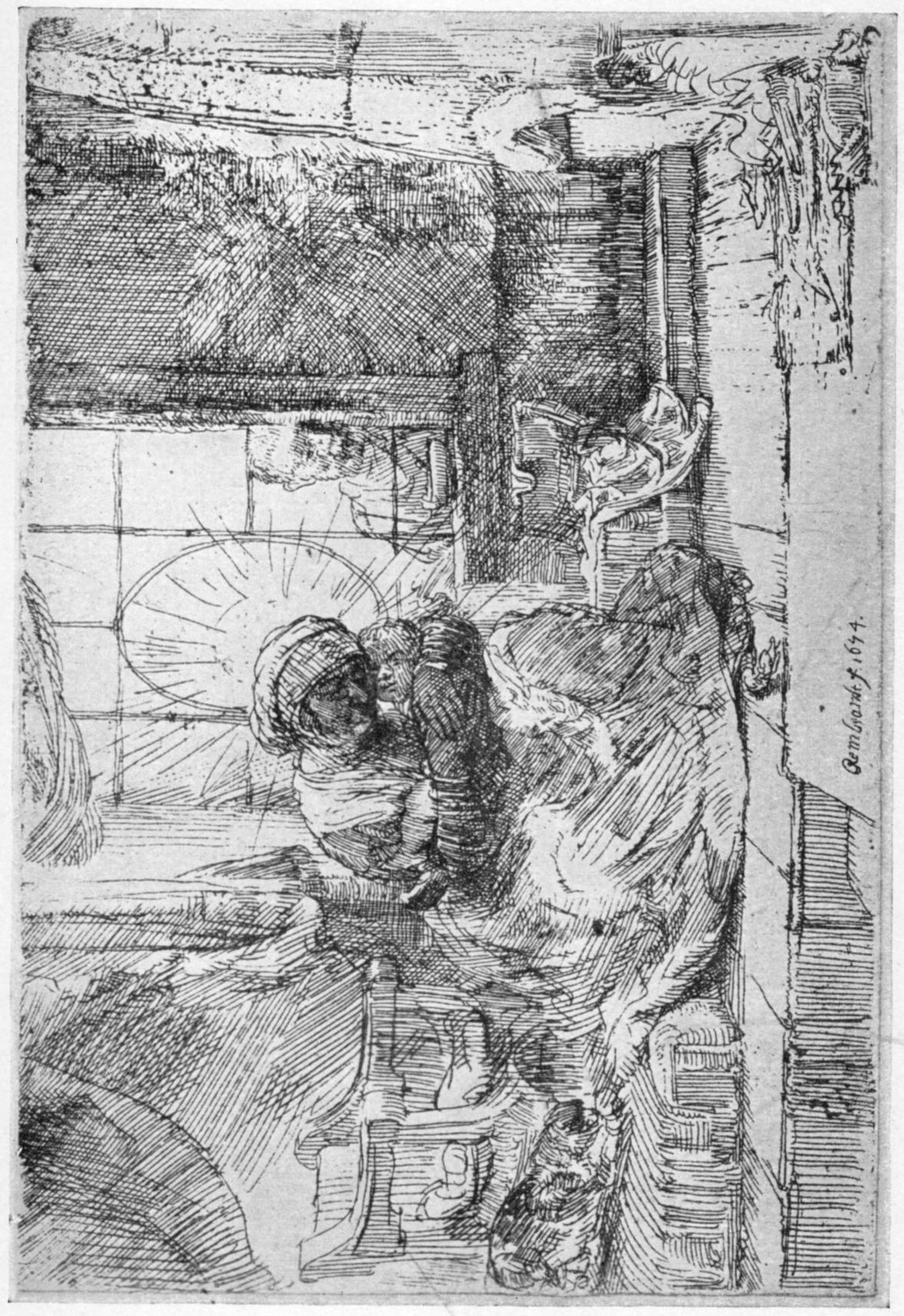275, I. THE VIRGIN AND CHILD WITH THE CAT. 1654. B. 63 275, I. THE VIRGIN AND CHILD WITH THE CAT. 1654. B. 63