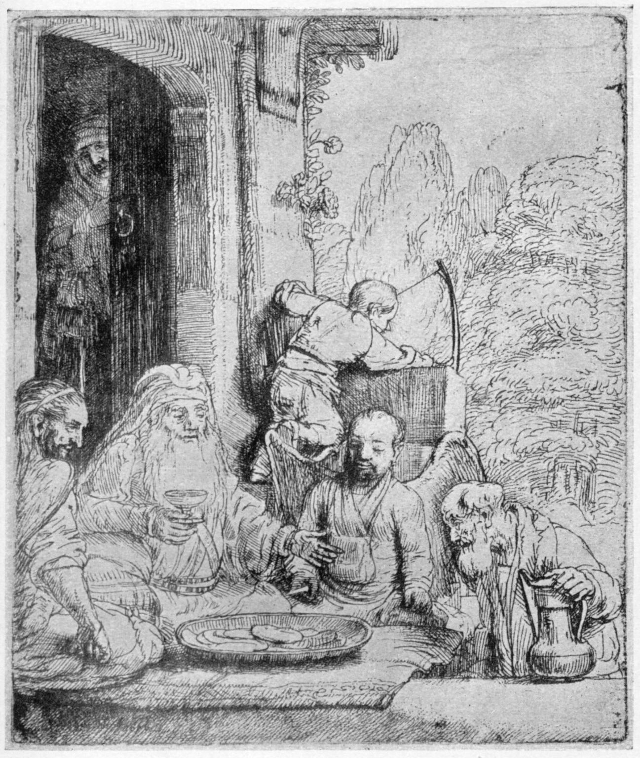 286. ABRAHAM ENTERTAINING THE ANGELS. 1656. B. 29 286. ABRAHAM ENTERTAINING THE ANGELS. 1656. B. 29