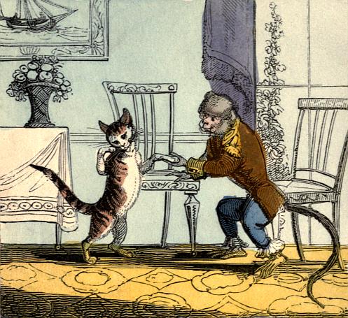 The Monkey greeting the Cat