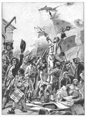 AFTER THE CAPTURE OF THE BASTILLE, JULY 14, 1789. From apainting by François Flameng. Note.—The key was sent by Lafayette to Washington, at Mount Vernon. AFTER THE CAPTURE OF THE BASTILLE, JULY 14, 1789. From apainting by François Flameng. Note.—The key was sent by Lafayette to Washington, at Mount Vernon.