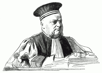 PRESIDENT M. DELAGORGNE, OF THE COURT WHICH SENTENCED M. ZOLA TO IMPRISONMENT AND FINE ON ACCOUNT OF HIS DEFENCE OF DREYFUS. After a drawing by L. Sabattier. PRESIDENT M. DELAGORGNE, OF THE COURT WHICH SENTENCED M. ZOLA TO IMPRISONMENT AND FINE ON ACCOUNT OF HIS DEFENCE OF DREYFUS. After a drawing by L. Sabattier.