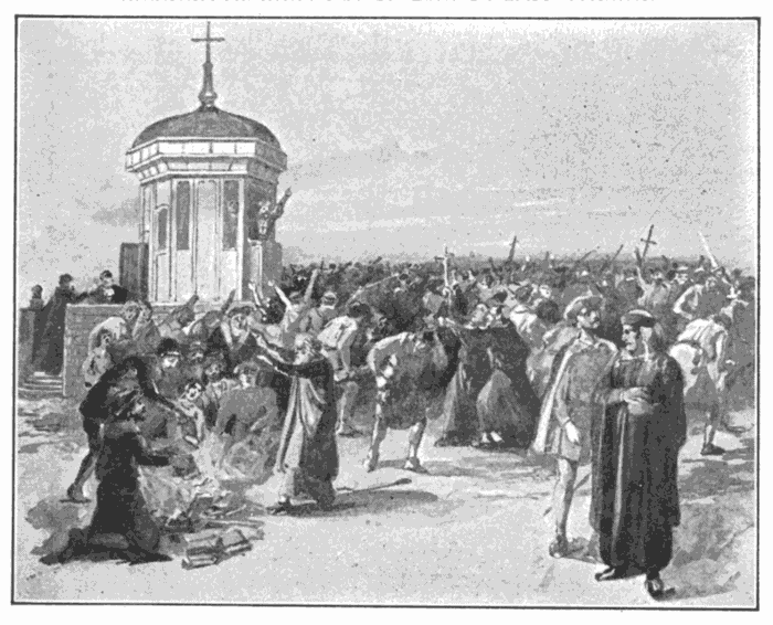 Burning Of Bibles At St. Paul's Cross, London Illustration.