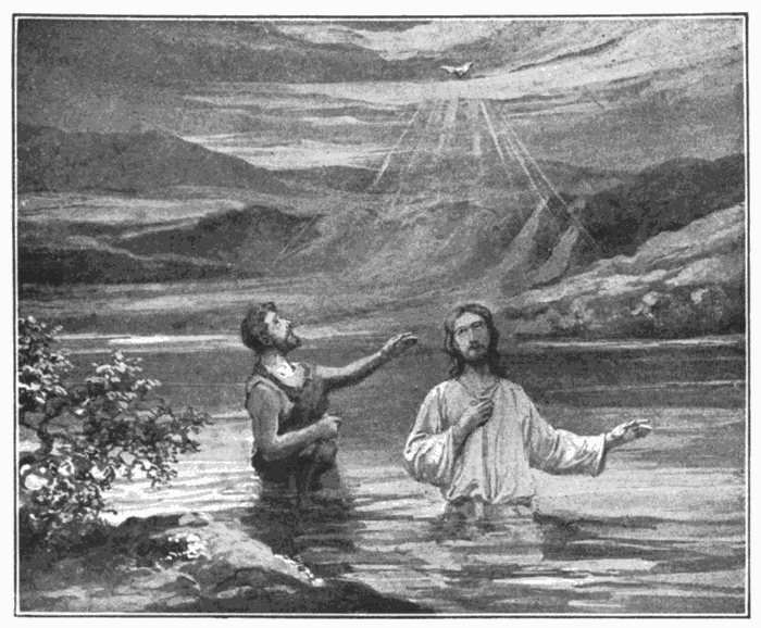 Baptism Of Christ. "Thus it becometh us to fulfil all righteousness." Matt. 3:15. Illustration.