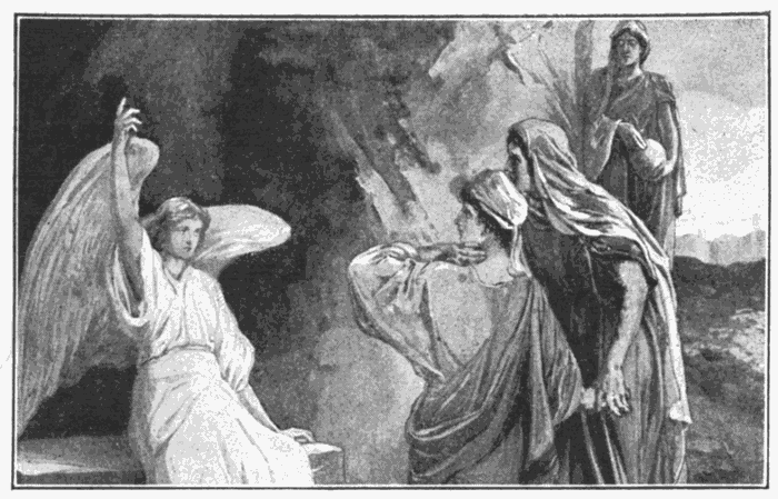 The Visit To The Sepulcher. "He is not here: for He is risen, as He said." Matt. 28:6. Illustration.