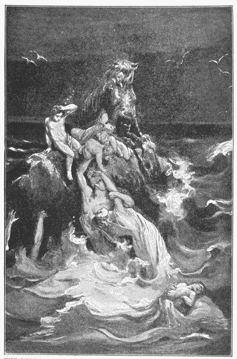 The Deluge. "And knew not until the flood came, and took them all away." Matt. 24:39. Illustration.