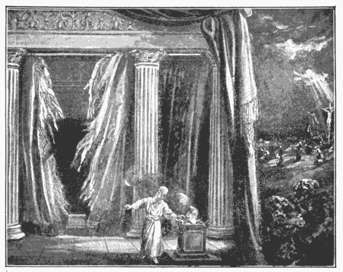 The Veil Rent In Twain. "Having abolished in His flesh ... the law ... contained in ordinances." Eph. 2:15. Illustration.
