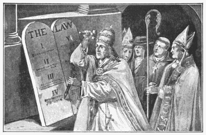 Changing The Law. "He shall think to change the times and the law." Dan. 7:25, R. V. Illustration.