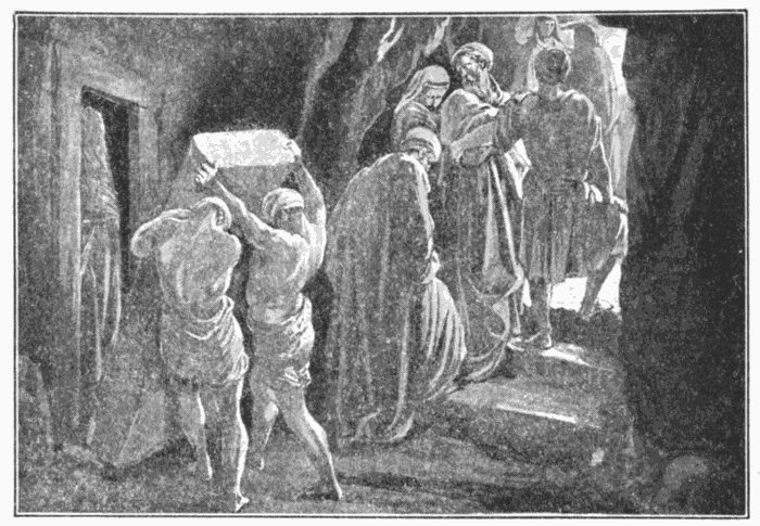 The Burial Of Sarah. "If I wait, the grave is mine house." Job 17:13. Illustration.