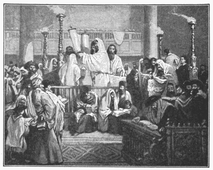 A Jewish Synagogue. "Ye shall keep My Sabbaths, and reverence My sanctuary." Lev. 19:30. Illustration.