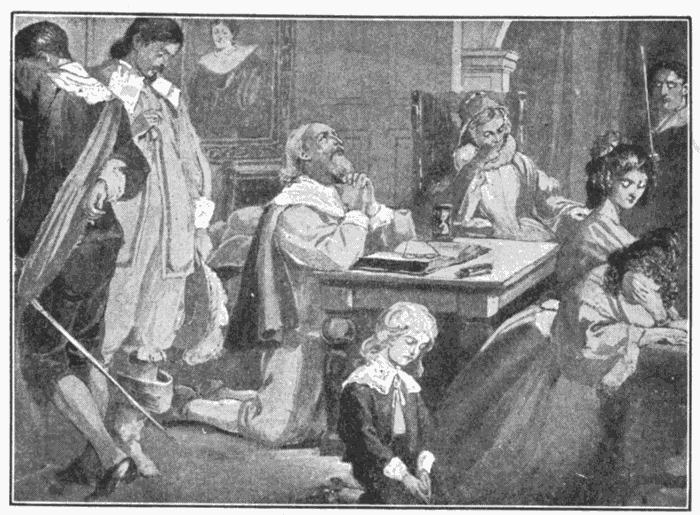 Worship In A Cavalier's Home. "First, last, and all the time, have Christ in your home."—Talmage. Illustration.