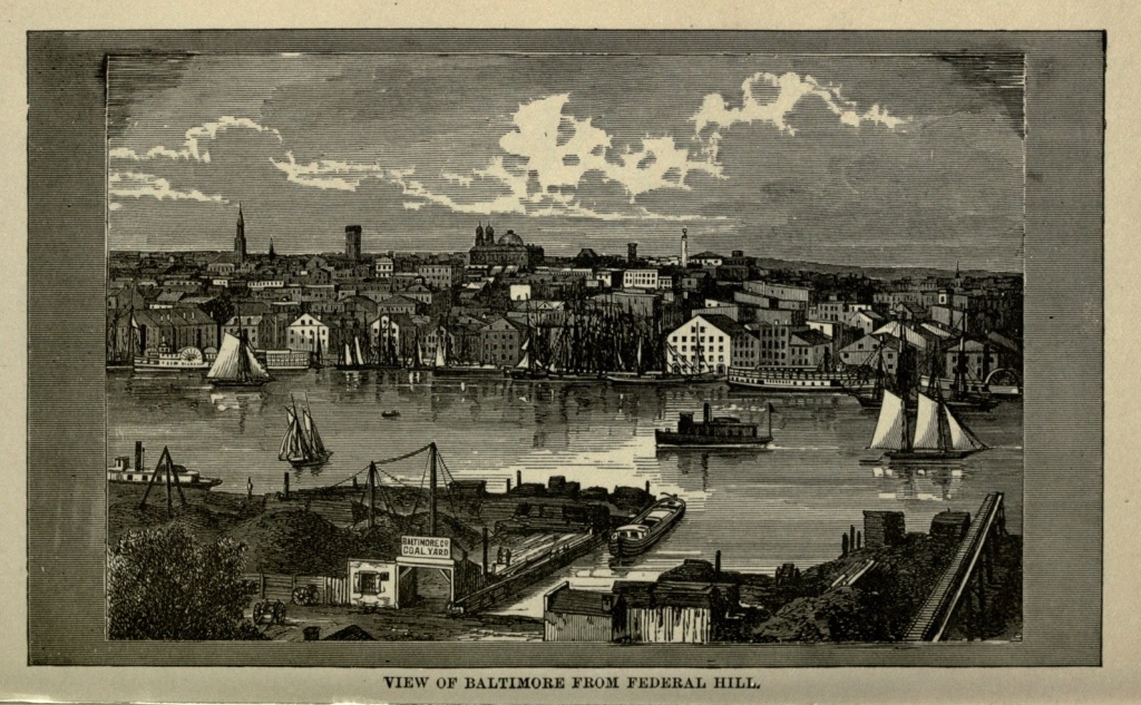 VIEW OF BALTIMORE FROM FEDERAL HILL.