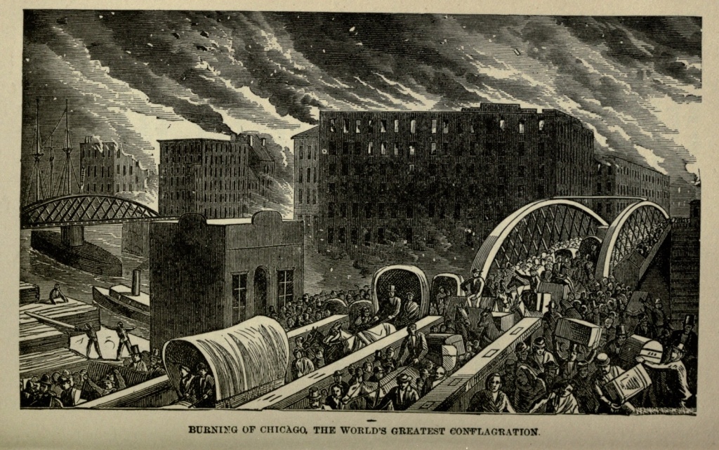 BURNING OF CHICAGO. THE WORLD'S GREATEST CONFLAGRATION.