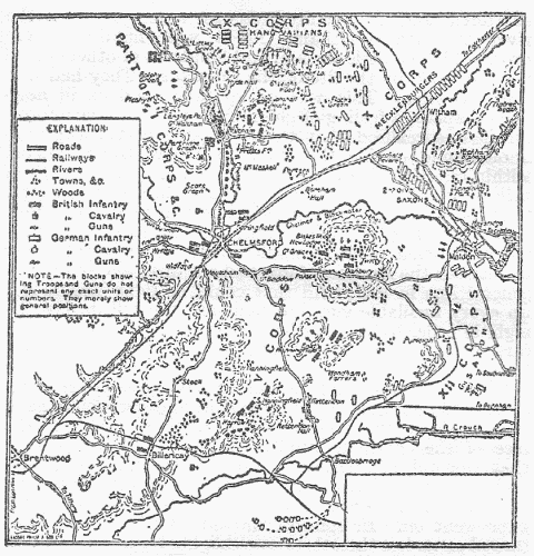 BATTLE OF CHELMSFORD. Position on the Evening of September 11.