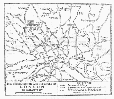 THE BOMBARDMENT and DEFENCES of LONDON on Sept. 20th & 21st