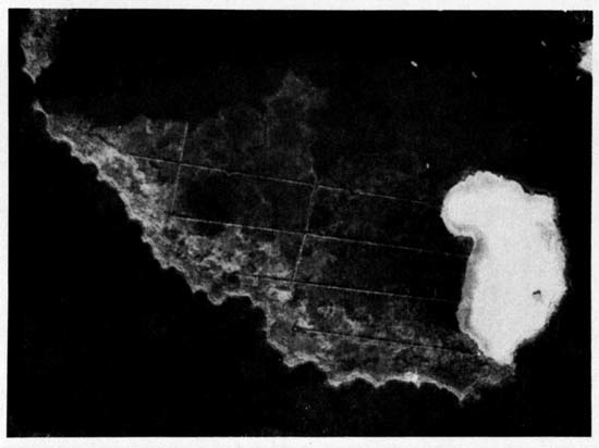 An aerial photograph of the Lavallette study island.
