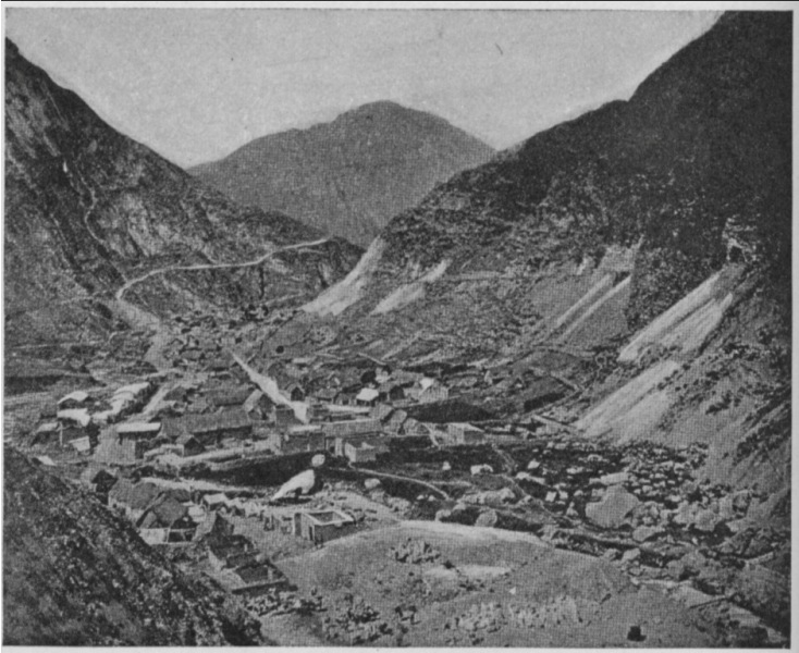 VILLAGE OF CHICLAY ON THE OROYA RAILWAY, 12,200 FEET ABOVE THE SEA.