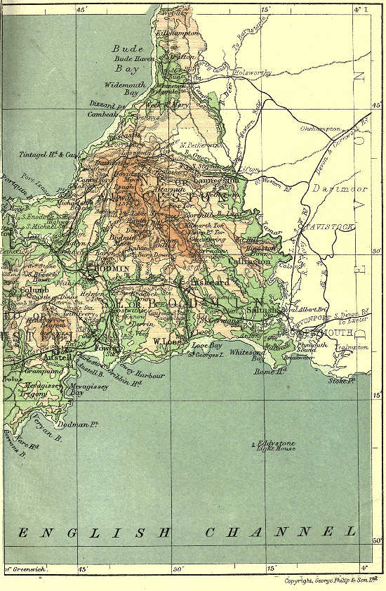 Physical map - east