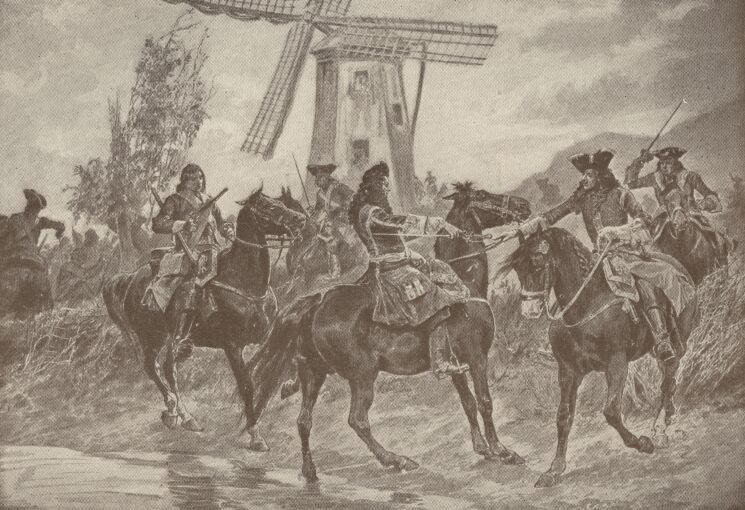 After the Battle of Blenheim--painted by R. Canton Woodville