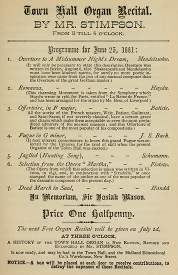Recital Program