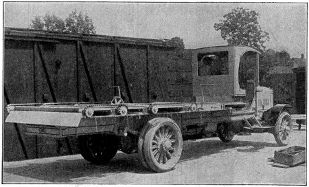 Chassis with cabine of modern truck