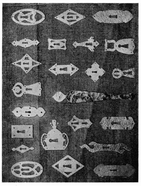 Escutcheons. Photograph.