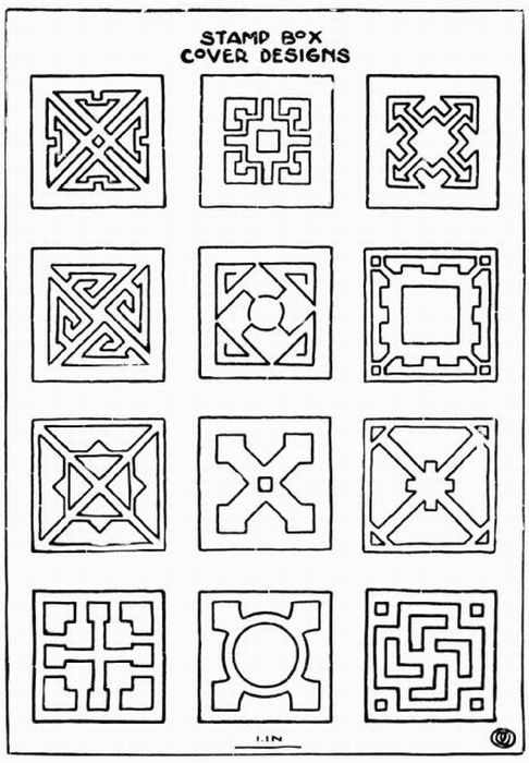 Stamp Boxes. Cover Designs.