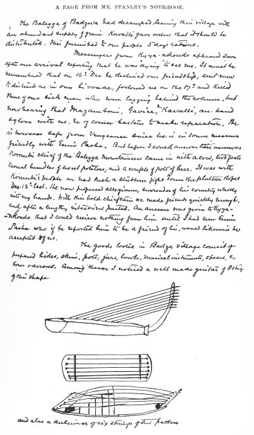 A PAGE FROM MR. STANLEY’S NOTE-BOOK. A PAGE FROM MR. STANLEY’S NOTE-BOOK.