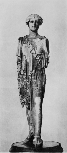 Plate XX.  The Minerva of Chantilly.  Greek Bronze.