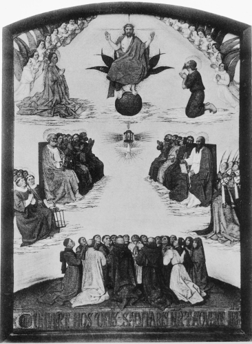 Plate XLVIII.  Photo. Giraudon.  ALL-SAINTS’-DAY.  Jean Fouquet.  Musée Condé.  To face page 194.