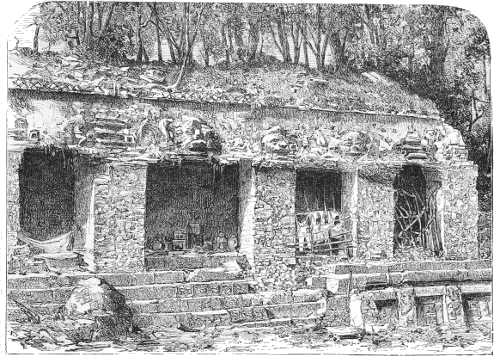 EASTERN FAÇADE OF INNER WING OF THE PALACE, PALENQUE.