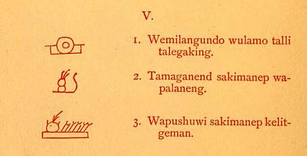 Page of Walum Olum