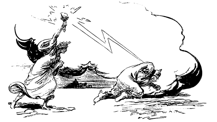 "Liberty" attacking the Kaiser