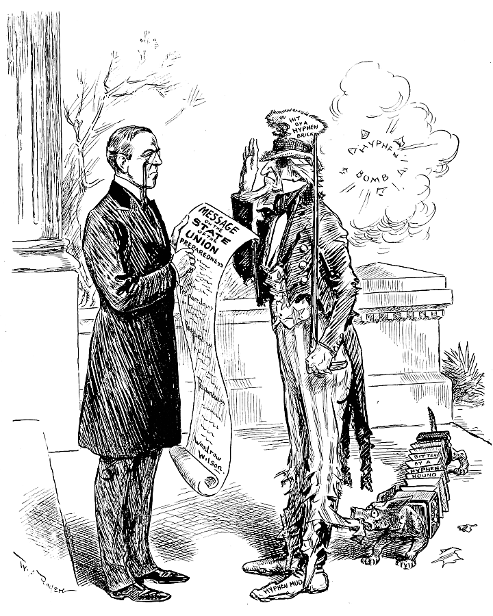 President Wilson and Uncle Sam