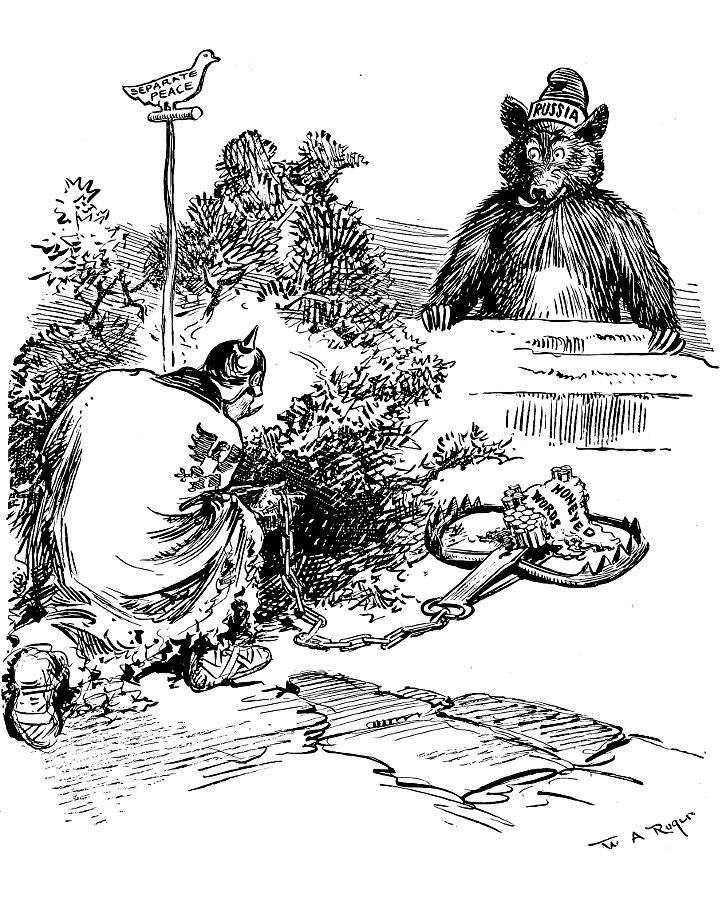 The  Kaiser setting a trap for the Russian bear.