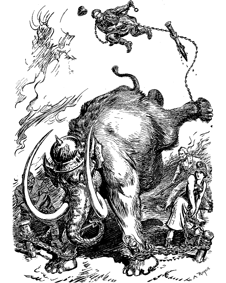 Germany as an out of control mammoth.