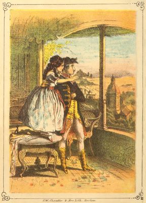 a man and young girl gazing out a large window