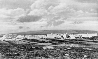Princetown Prison at Dartmoor  The great war prison of Princetown on the wilds of Dartmoor was erected in 1806. The American prisoners were held here, during the War of 1812, and among them was a large contingent of colored men. At this time the prison held war prisoners from many countries, Frenchmen, Spaniards, Portuguese, Italians, Swiss, Germans, Poles, Swedes, Dutchmen, and Orientals. 