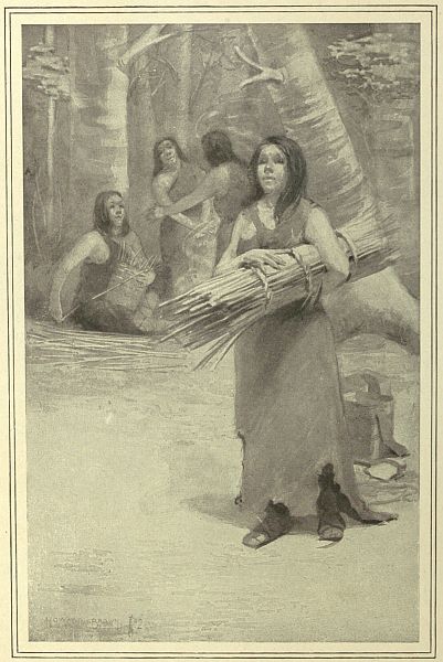 women gathering branches