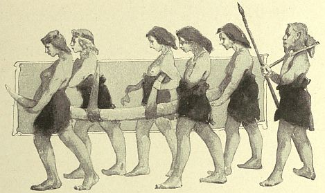 Second part of picture of people carrying things