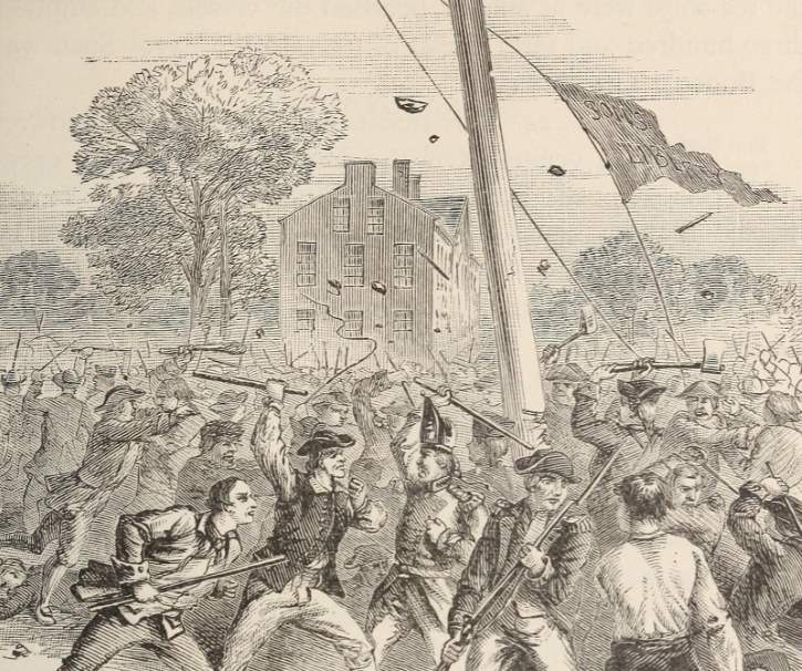 Fight at the Liberty Pole, New York.
