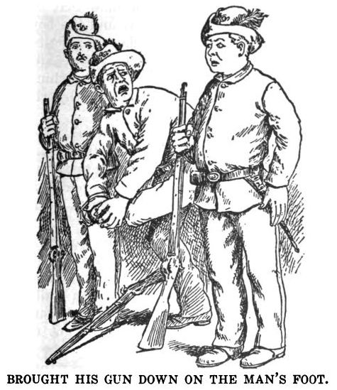 Brought his Gun Down on the Man's Foot 065